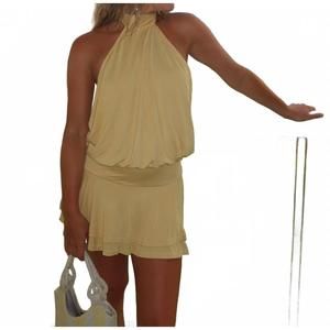 NEW LOUCIA take it back mini dress in buttercream yellow